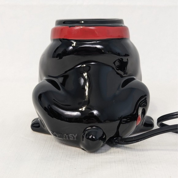 Scentsy French Bulldog Warmer Frenchie Black Red Collar Home Decor Retired - Picture 6 of 15